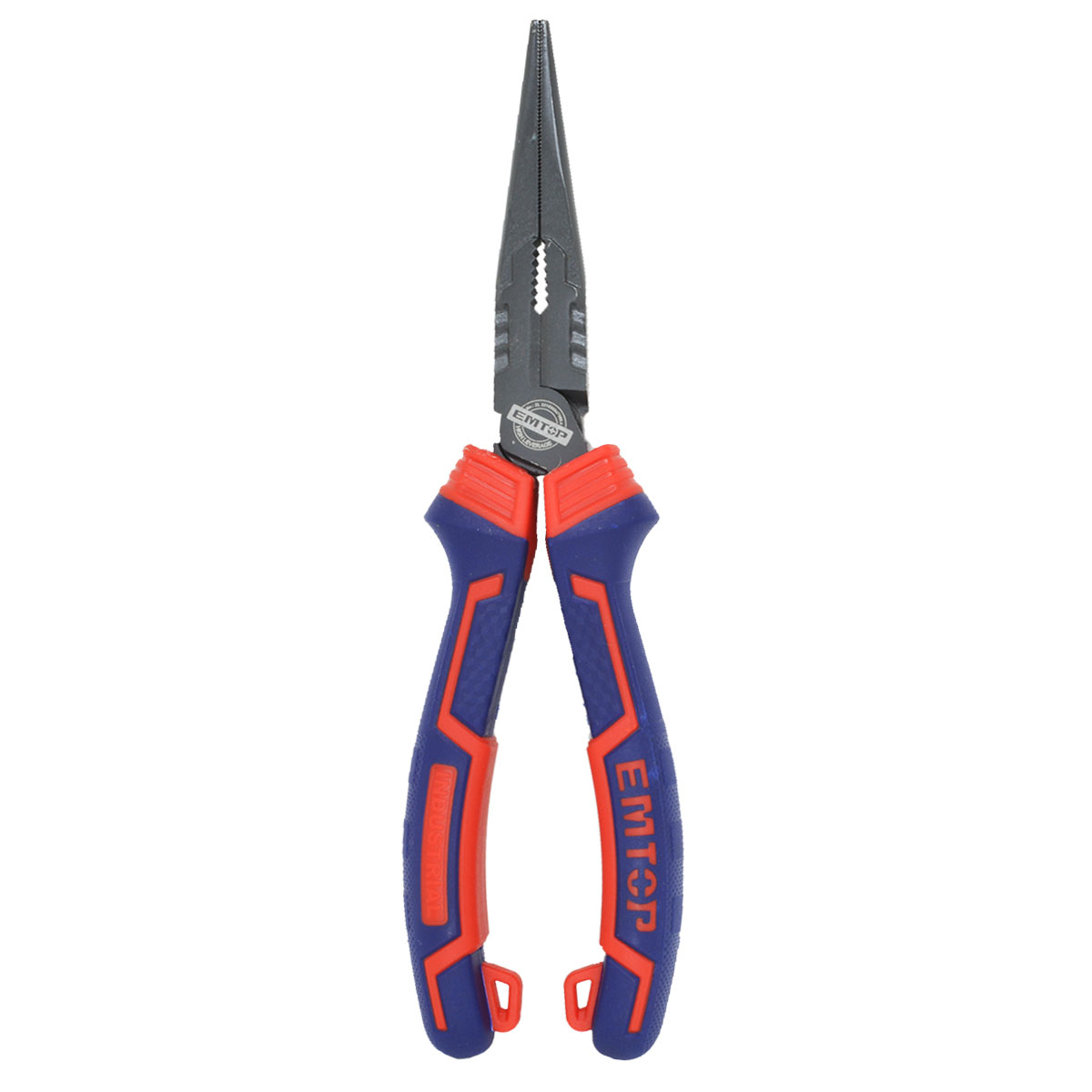 PINZA DE PUNTA LARGA MEDIA CAÑA 180MM INDUSTRIAL EMTOP