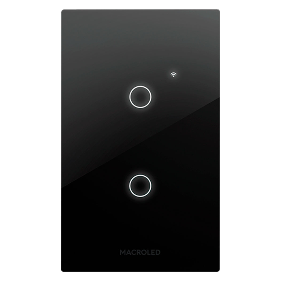 TECLA SMART MACROLED NEGRO 2 CANALES