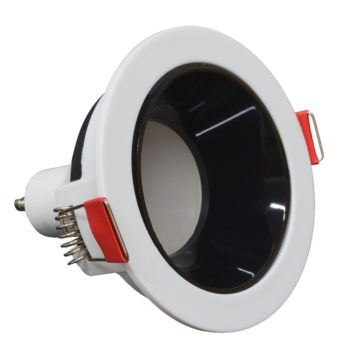 SPOT P/DICROICA DE EMBUTIR MOVIL BLANCO-NEGRO MACROLED + DICROICA FRIA 7W