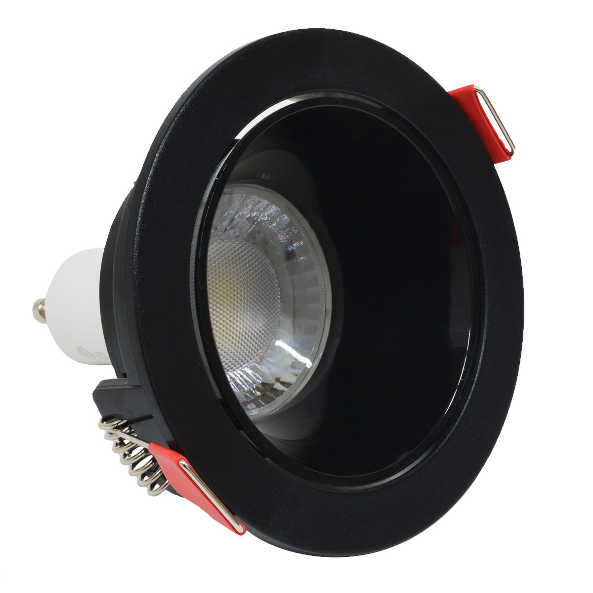 SPOT P/DICROICA DE EMBUTIR MOVIL NEGRO-NEGRO MACROLED + DICROICA FRIA 9W