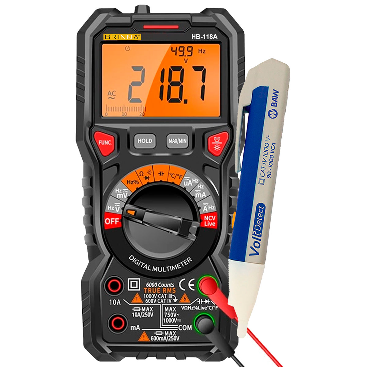 MULTIMETRO BRINNA HB-118A + BUSCAPOLO