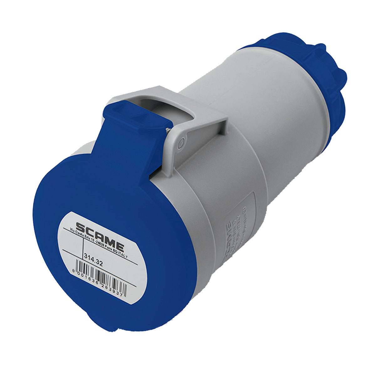 FICHA INDUSTRIAL HEMBRA 2P+T 32A SCAME XENIA 220V IP44 PROLONGADOR