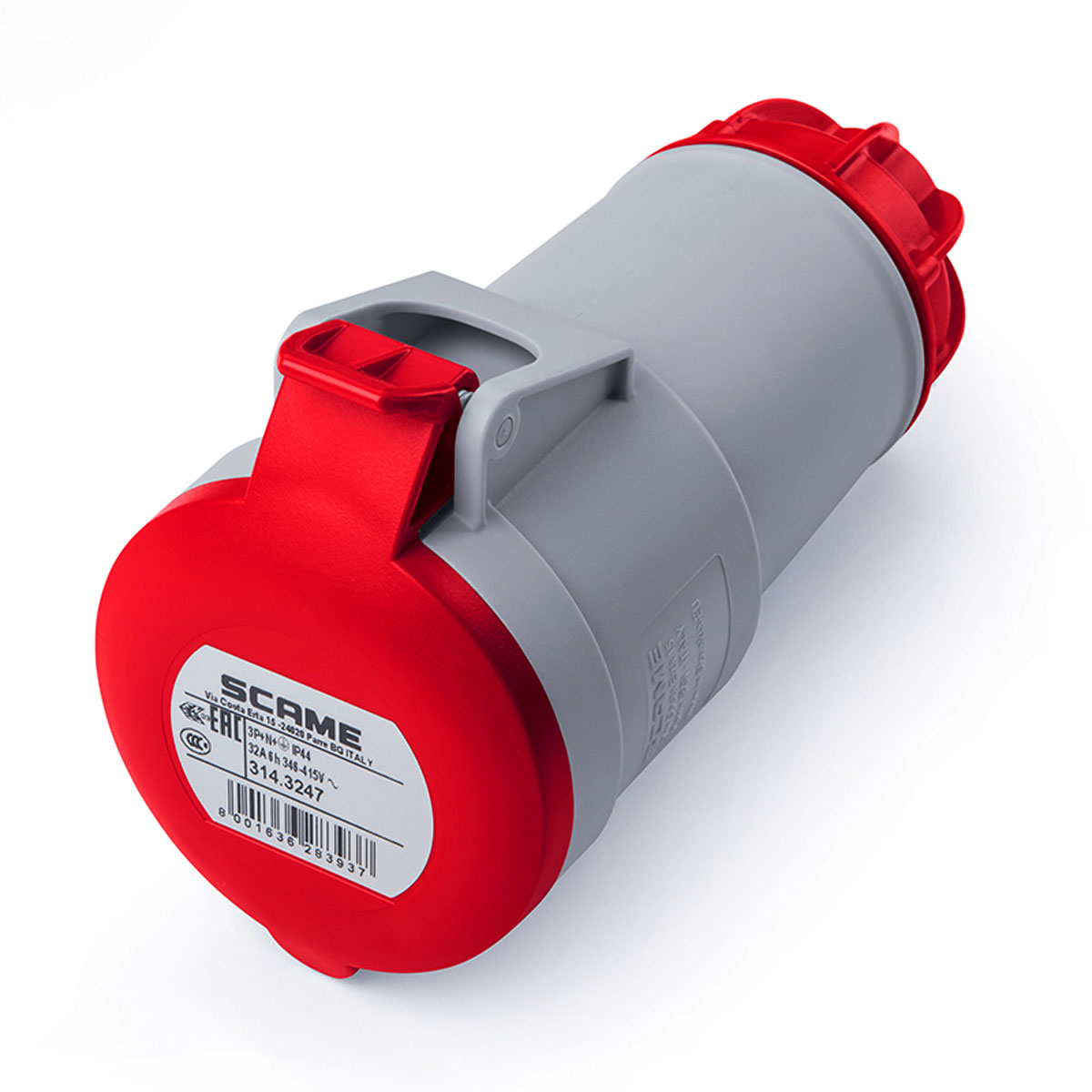 FICHA INDUSTRIAL HEMBRA 3P+N+T 32A SCAME XENIA 380V IP44 PROLONGADOR
