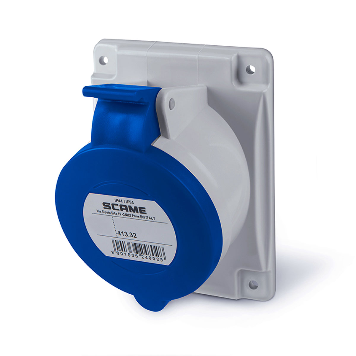 BASE EMBUTIR HEMBRA 2P+T 32A SCAME OPTIMA 220V IP44