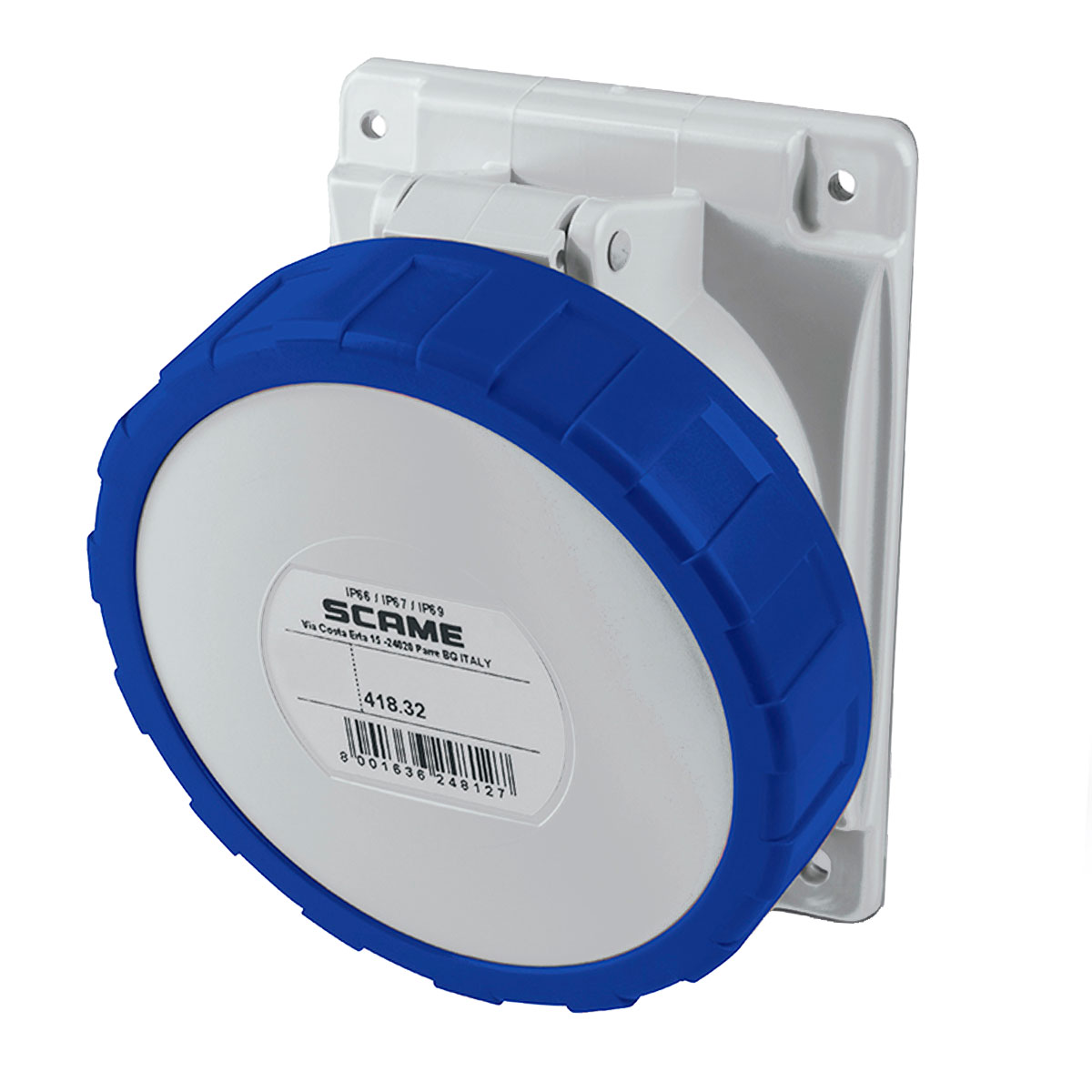 BASE EMBUTIR HEMBRA IP67 2P+T 32A SCAME OPTIMA 220V