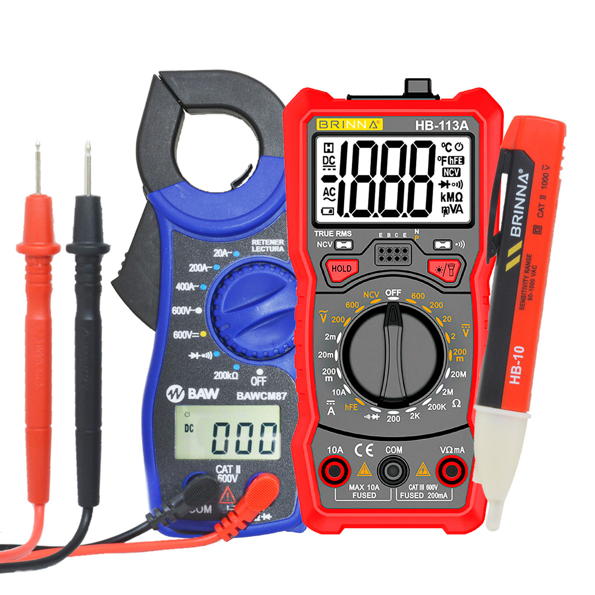TESTER HB-113A + PINZA HB-87 + DETECTOR HB-10