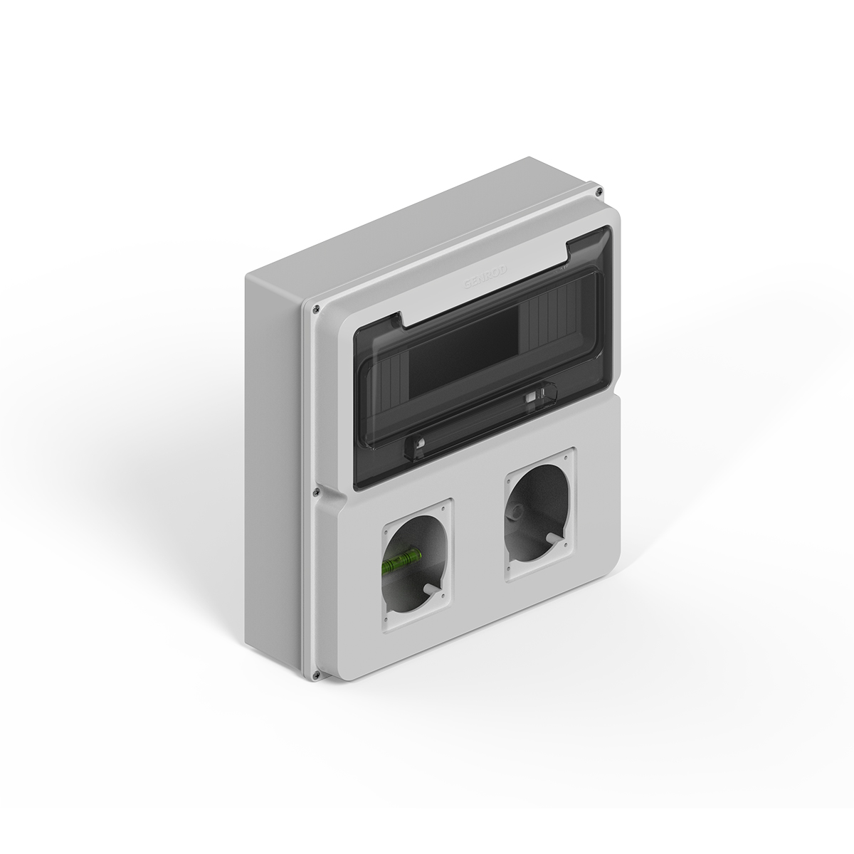CAJA PARA 12 POLOS Y 2 TOMAS CAPSULADOS IP65 GENROD