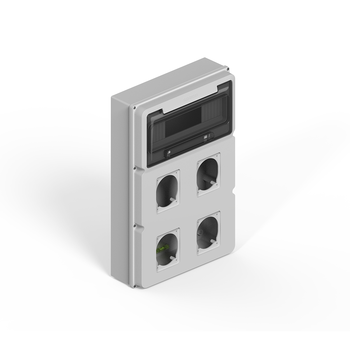 CAJA PARA 12 POLOS Y 4 TOMAS CAPSULADOS IP65 GENROD