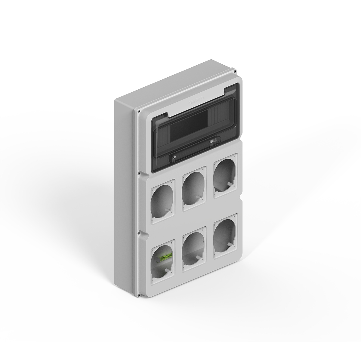 CAJA PARA 12 POLOS Y 6 TOMAS CAPSULADOS IP65 GENROD