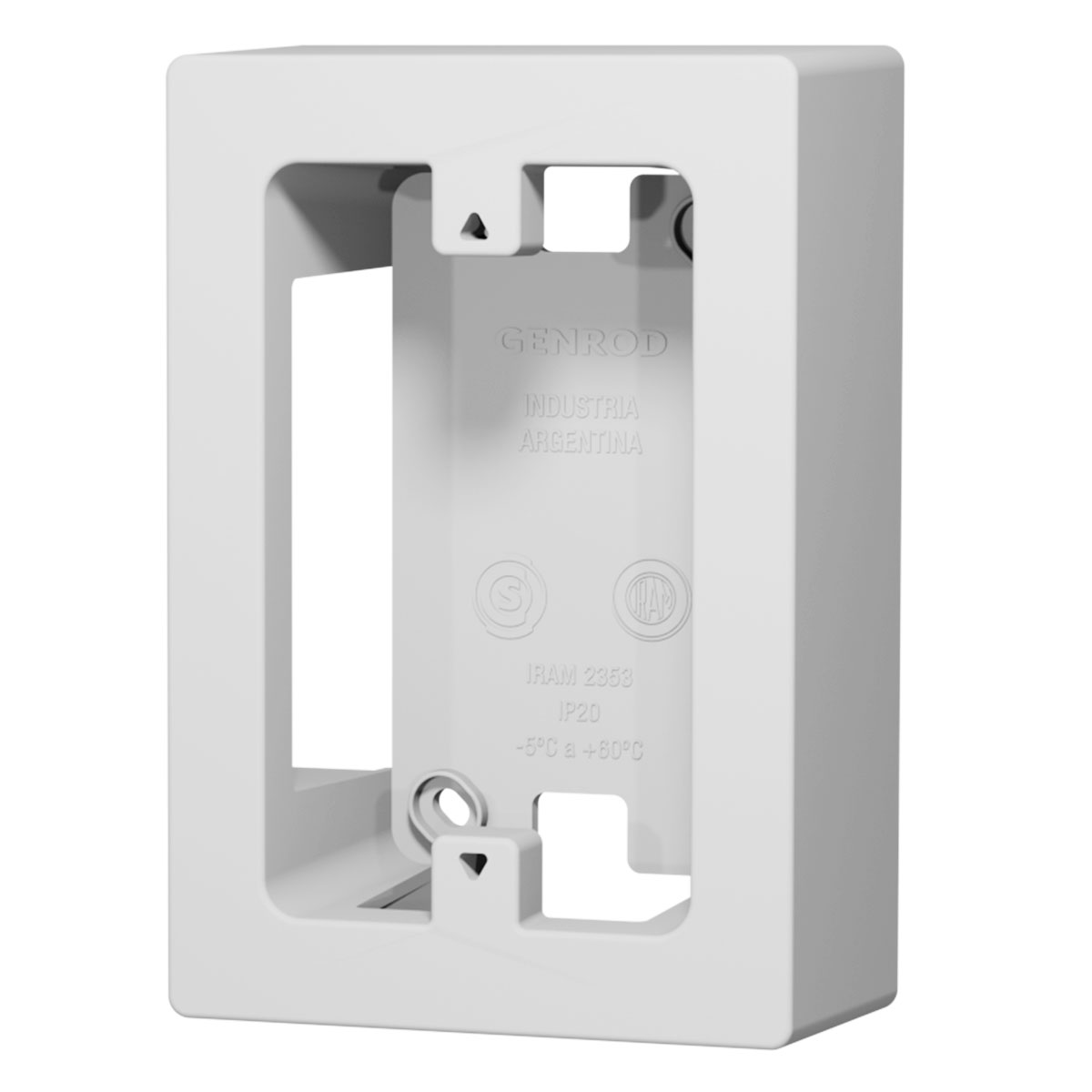 CAJA EXTERNA SOBREPONER APLICAR BLANCO GENROD