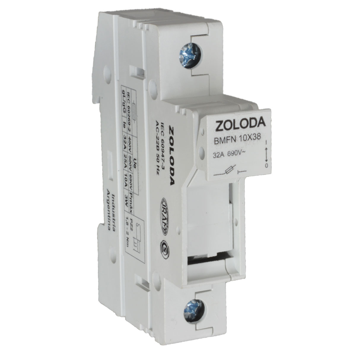 PORTAFUSIBLE UNIPOLAR 10X38 ZOLODA