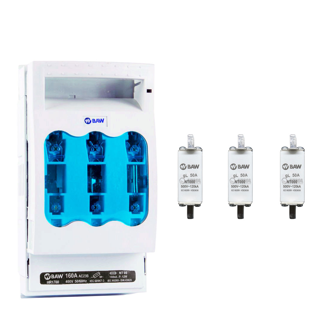 Kit Seccionador Bajo Carga Tripolar + 3 Nh T000 50a Baw