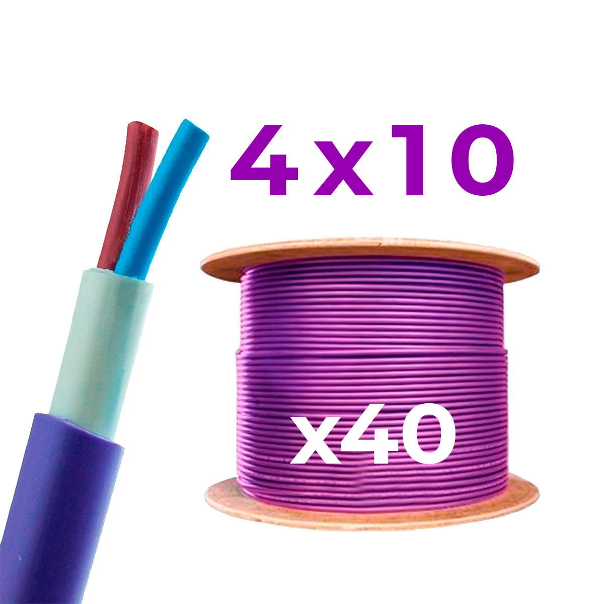 Subterraneo 4x10mm Trefilcon 40mts