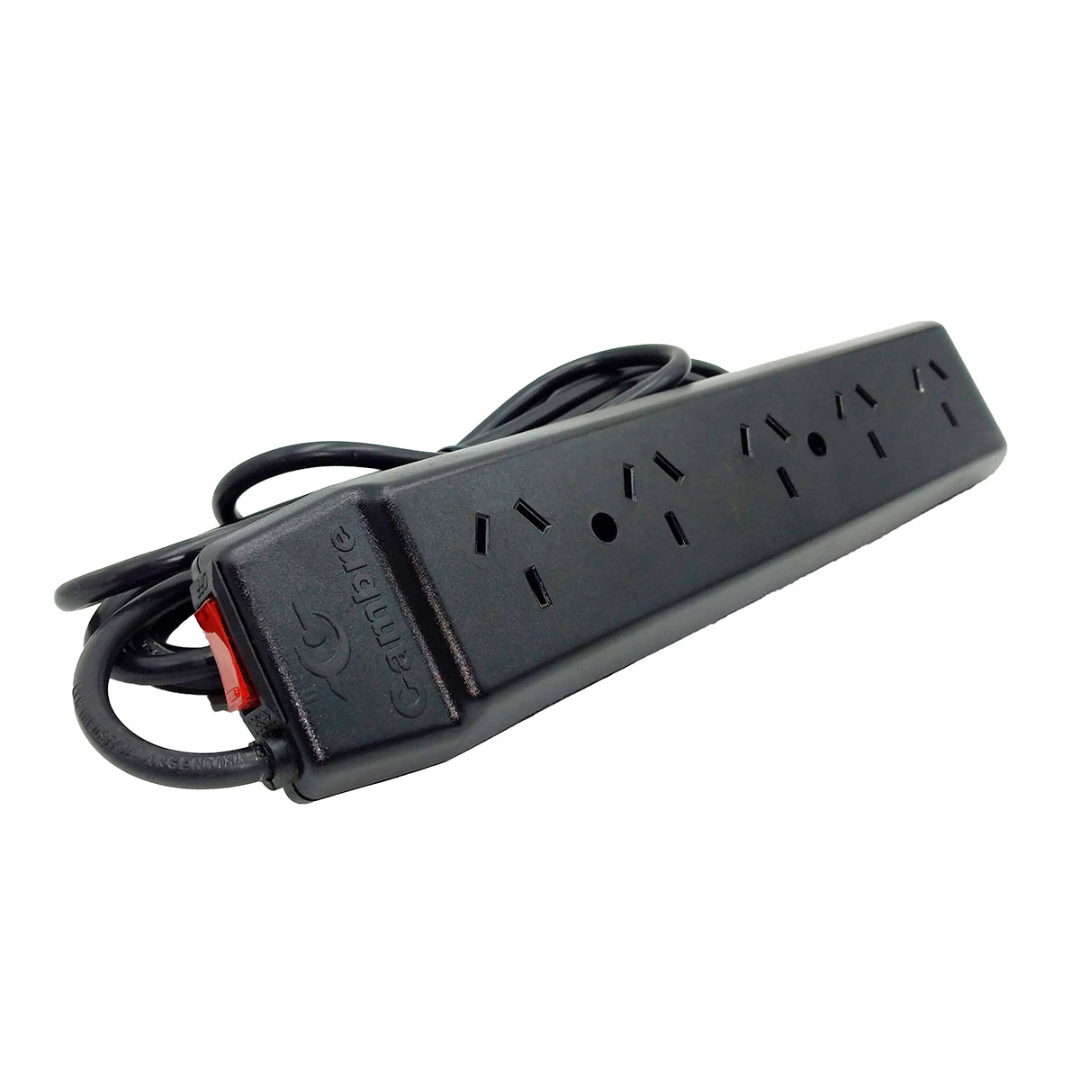 ZAPATILLA 5 TOMAS NEGRO NORMALIZADA CABLE 3 METROS CAMBRE