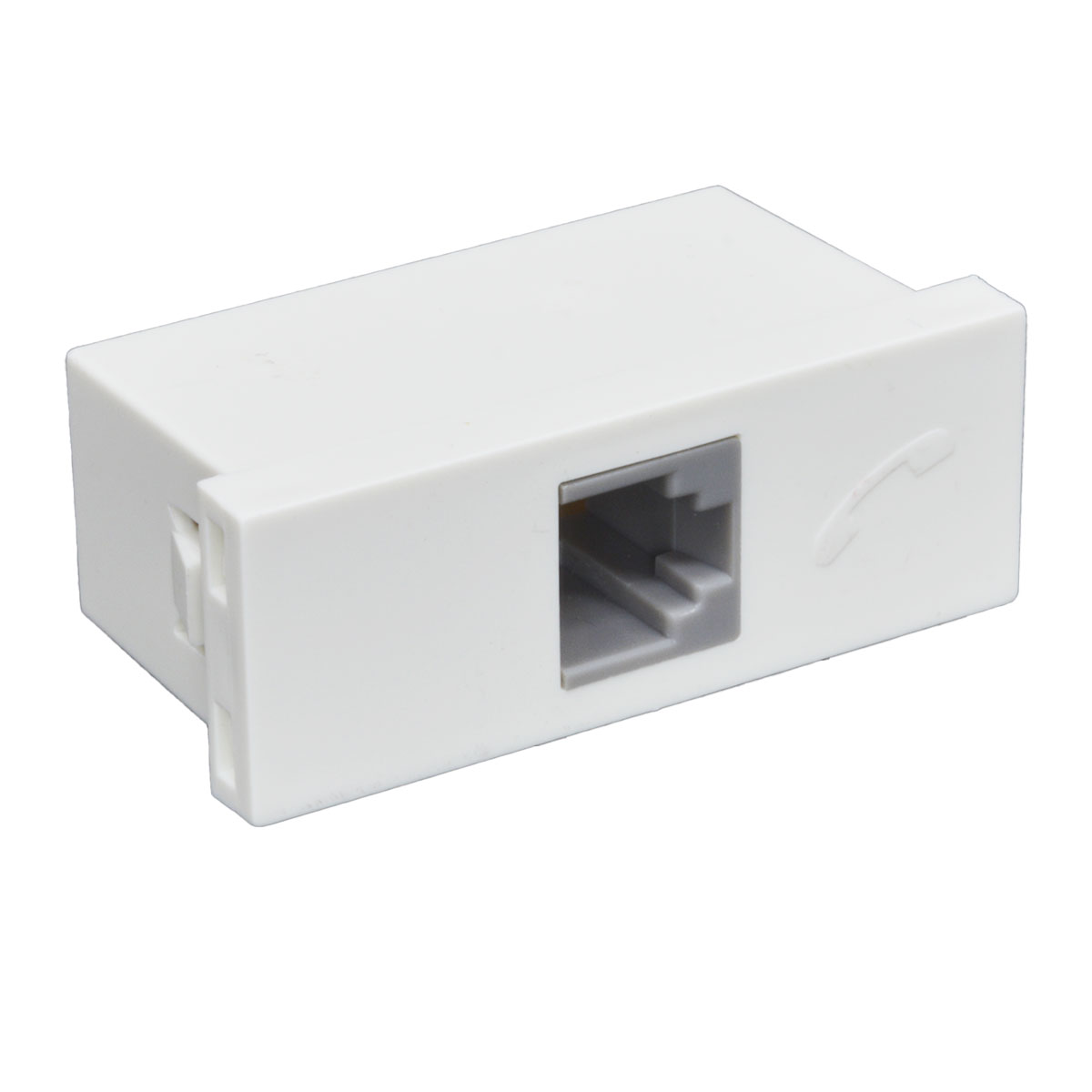 MODULO TELEFONO AMERICANO RJ11 4 PIN BLANCO CAMBRE