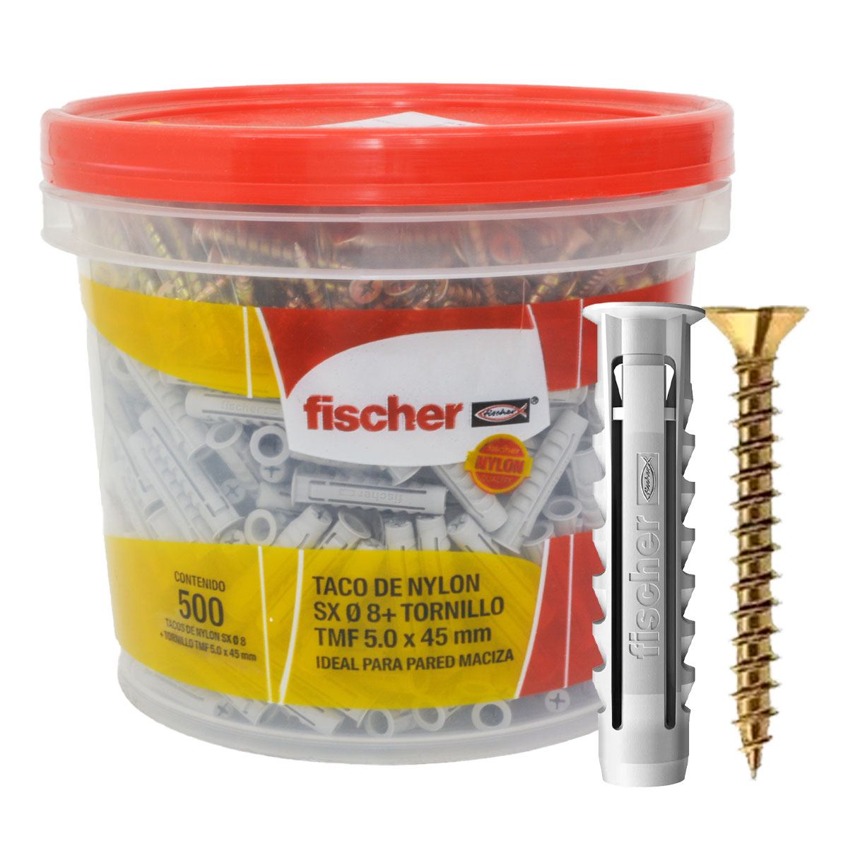 TARUGO SX 8 + TORNILLO 22X45 BALDE X500 FISCHER