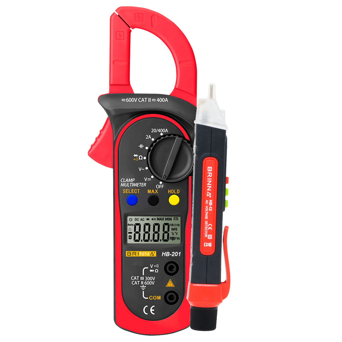 DETECTOR TENSION HB-12 + PINZA AMPEROMETRICA HB-201