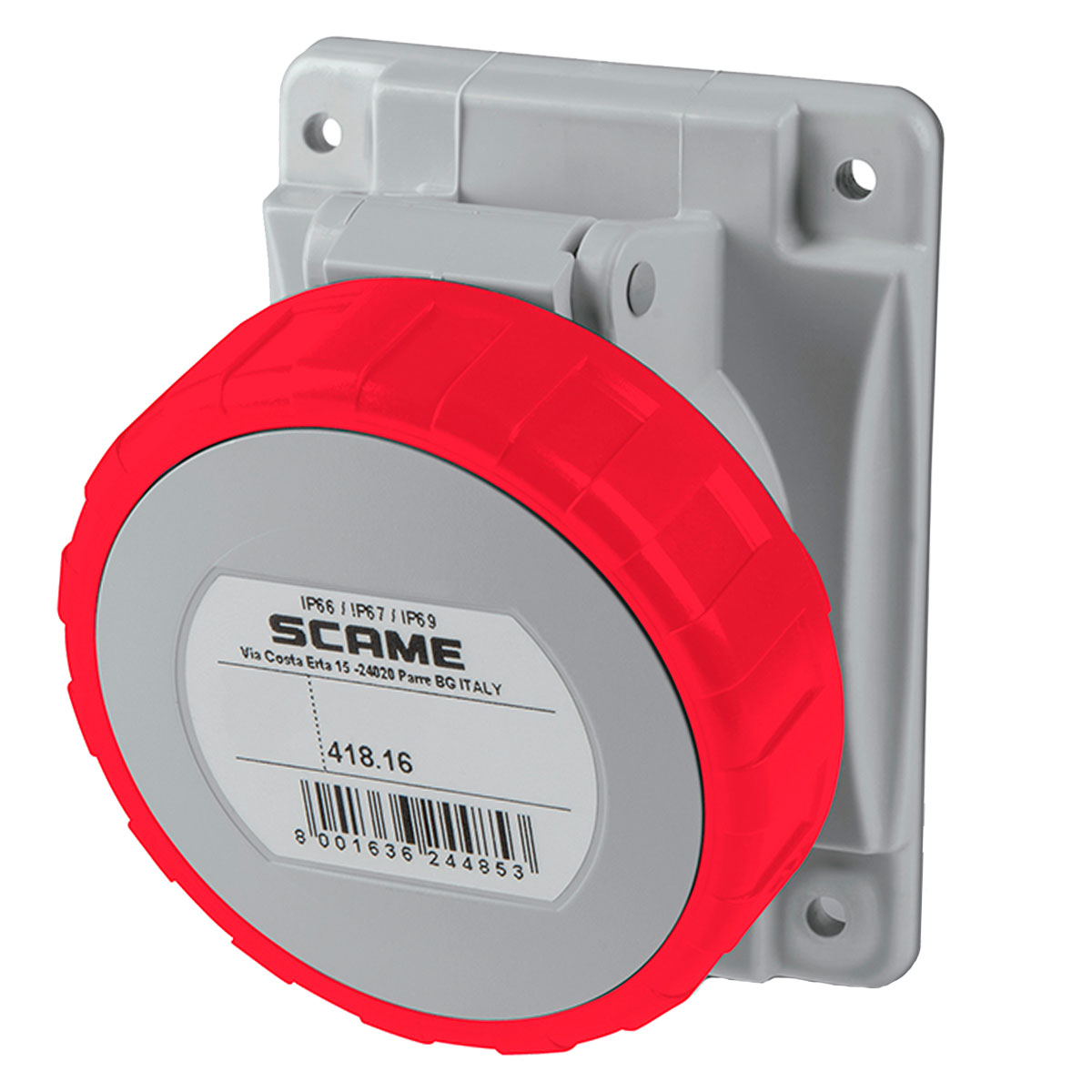 BASE EMBUTIR HEMBRA IP67 3P+N+T 16A SCAME OPTIMA 220V