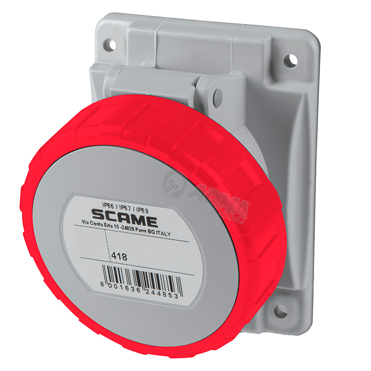 BASE EMBUTIR HEMBRA IP67 3P+T 32A SCAME OPTIMA 380V