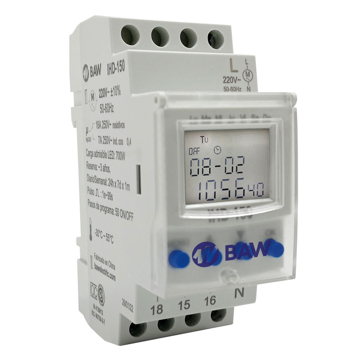 TIMER HORARIO DIGITAL BAW
