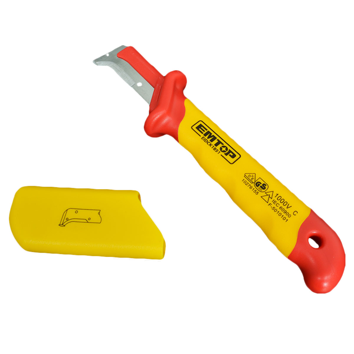 NAVAJA PELACABLE CURVO ACERO INOXIDABLE AISLADO 1000V EMTOP