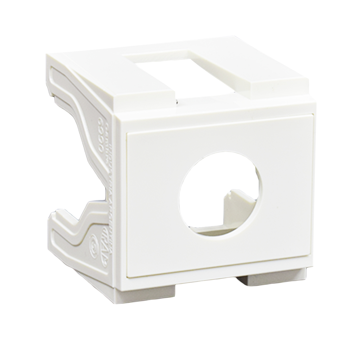 ADAPTADOR OJO DE BUEY 22mm RIEL DIN CAMBRE BLANCO
