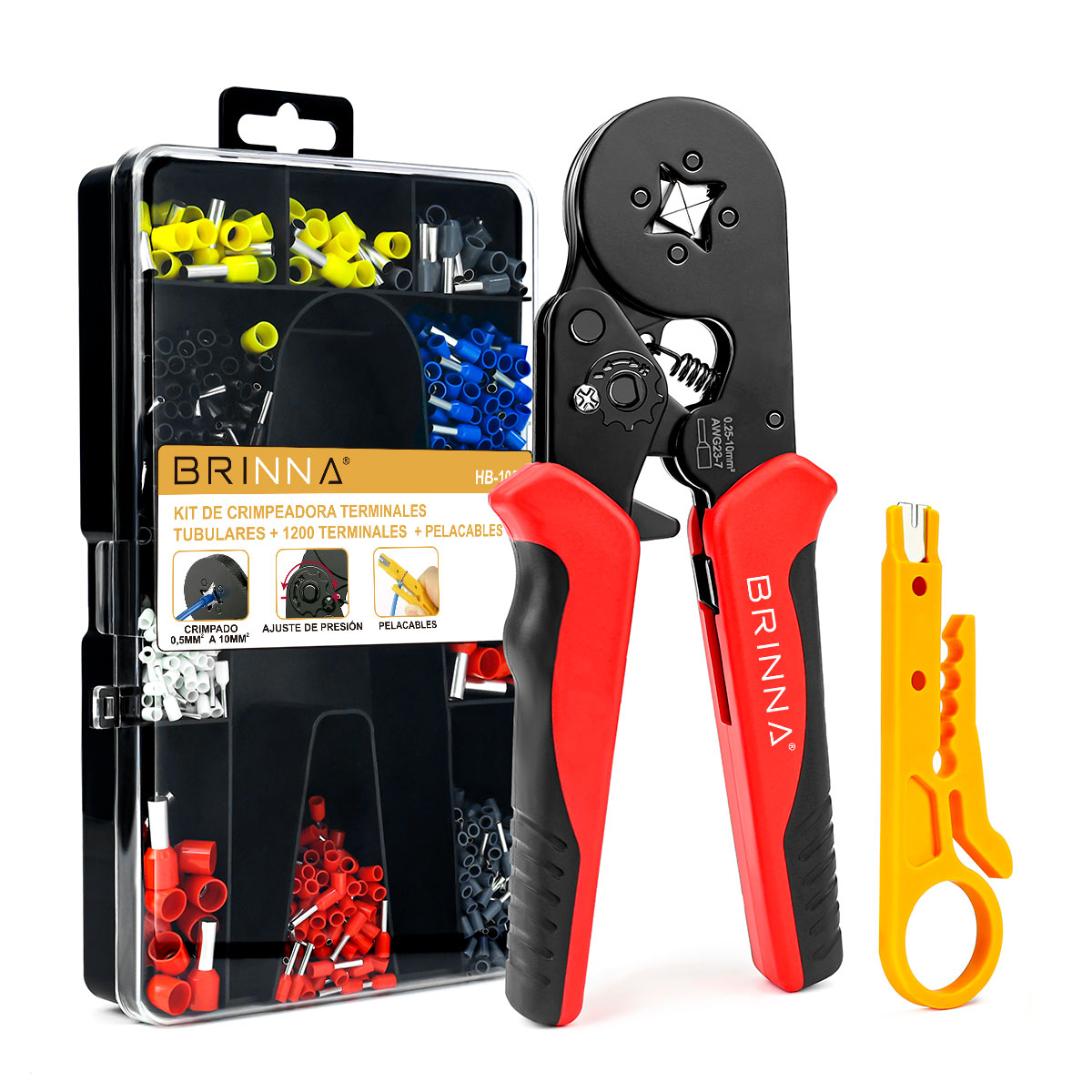 CRIMPEADORA TIFF BRINNA HB-105 + 1200 TERMINALES
