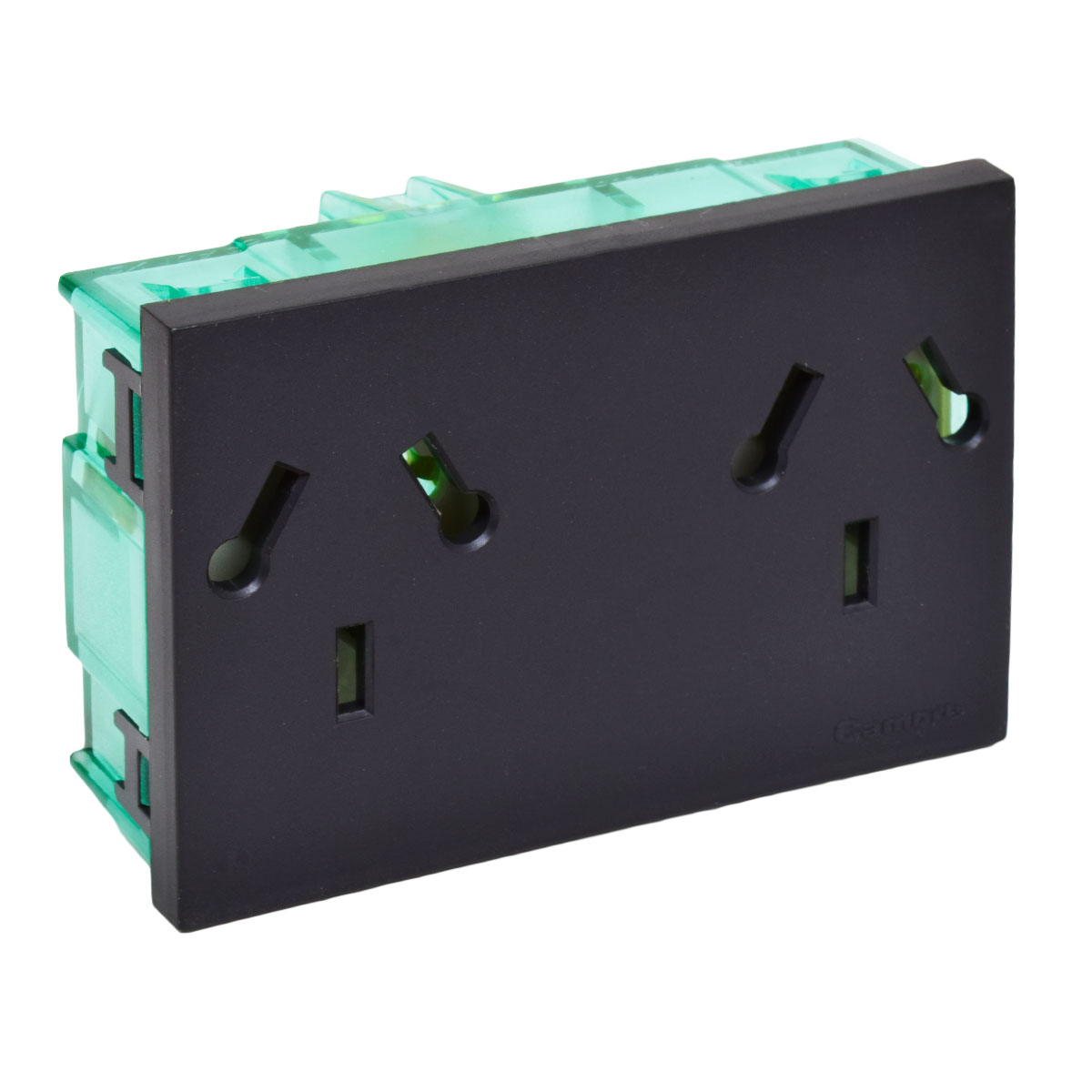 MODULO TOMA DOBLE 220V GRIS 10A EASYFIT DOBLE CAMBRE