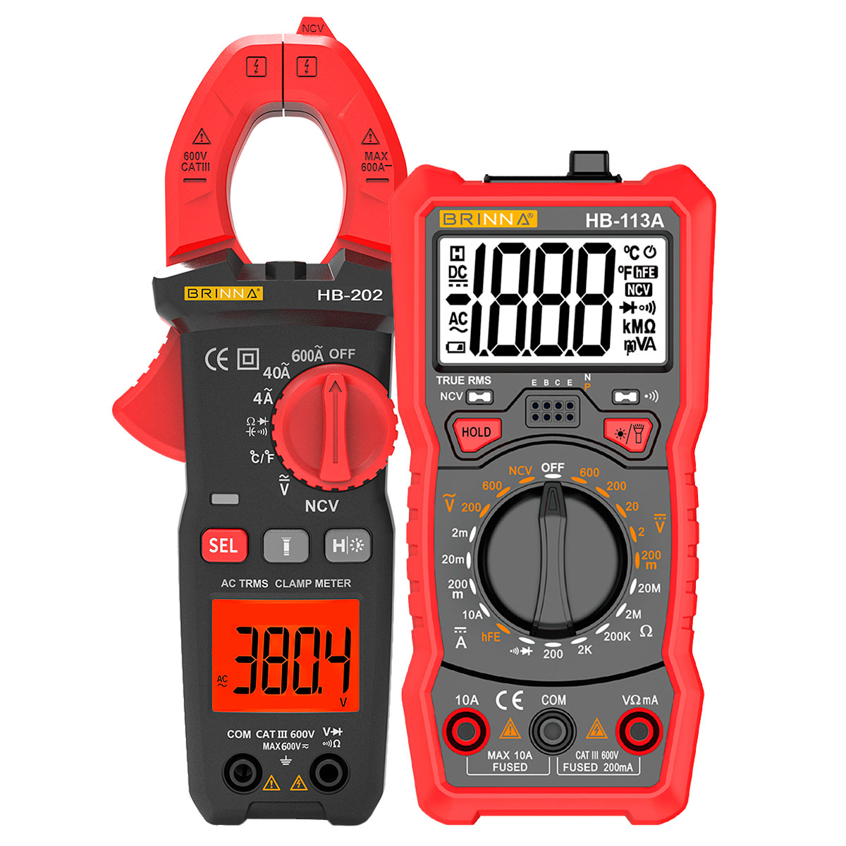 PINZA AMPEROMETRICA HB-202 + MULTIMETRO HB-113A
