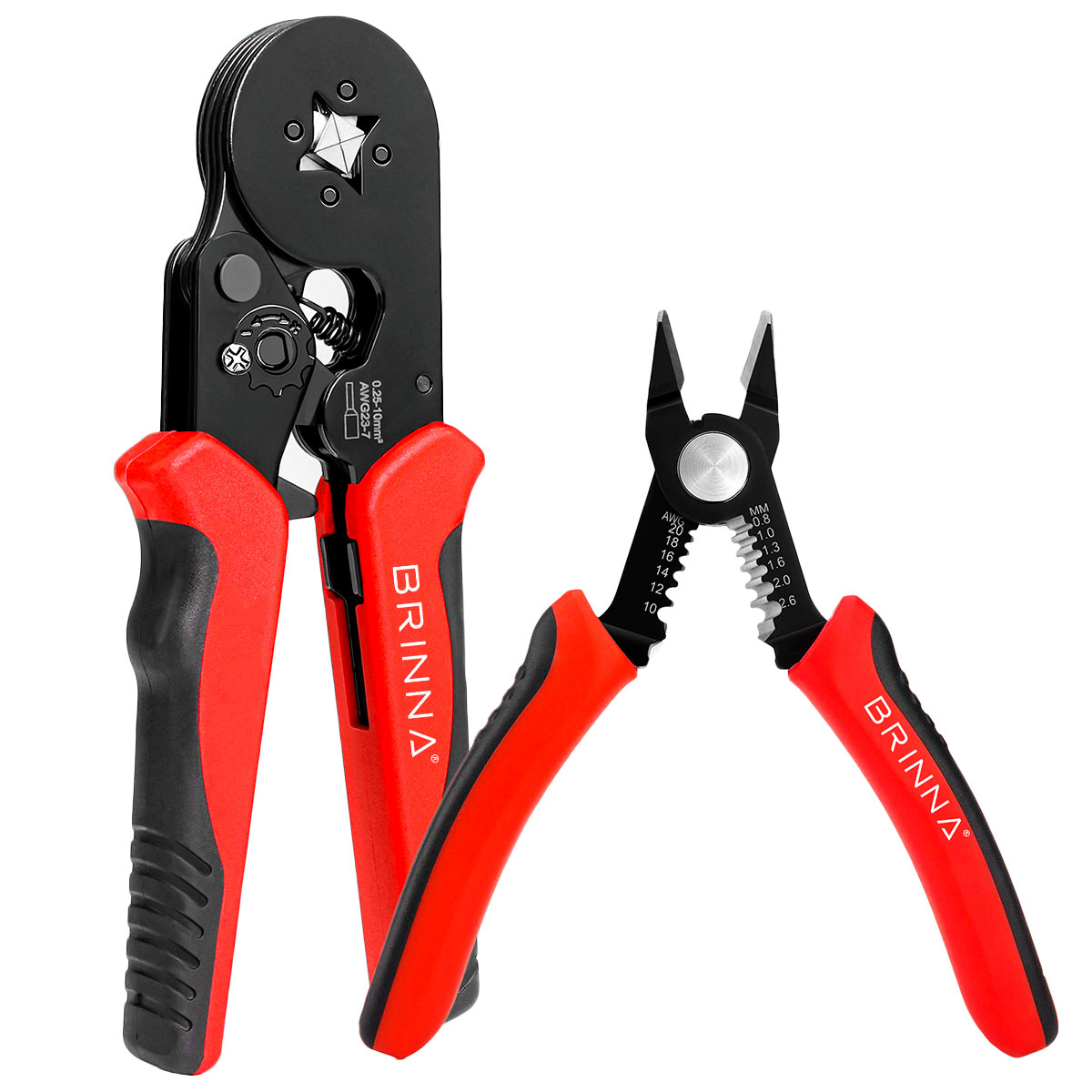 PINZA CRIMPEADORA HB-104 + ALICATE PRECISIÓN HB-102 BRINNA