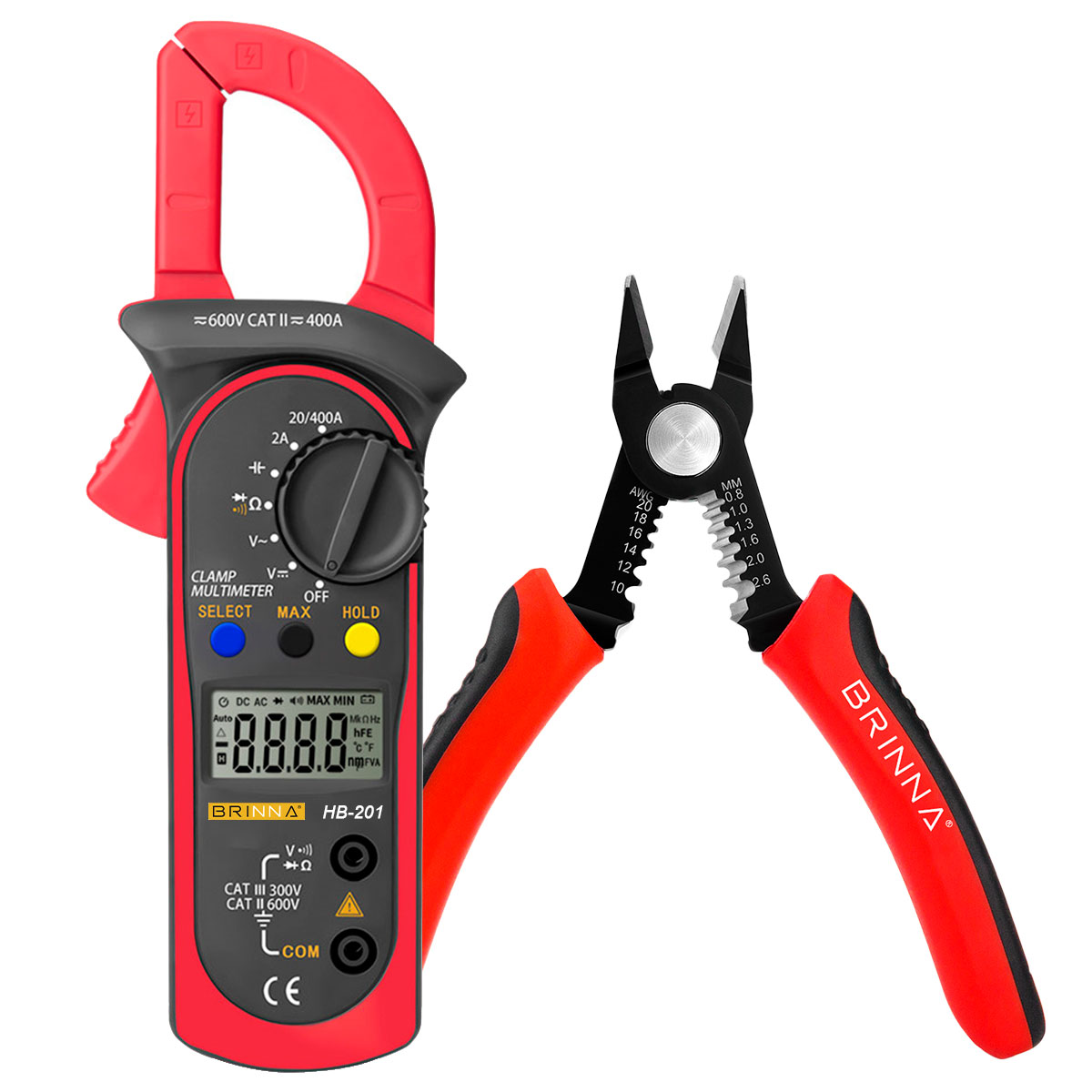 ALICATE MICRO CORTE HB-102 + PINZA AMPEROMETRICA HB-201