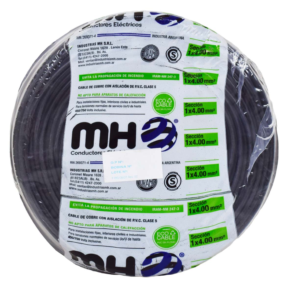 CABLE UNIPOLAR FLEXIBLE 4MM NEGRO MH X50MT