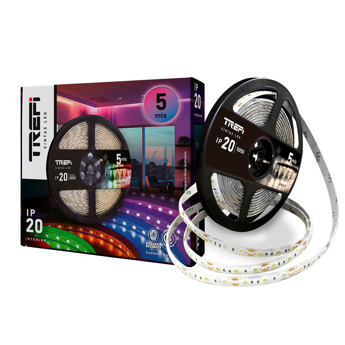 CINTA DE LED INTERIOR IP20 5050 3000K TREFILCON