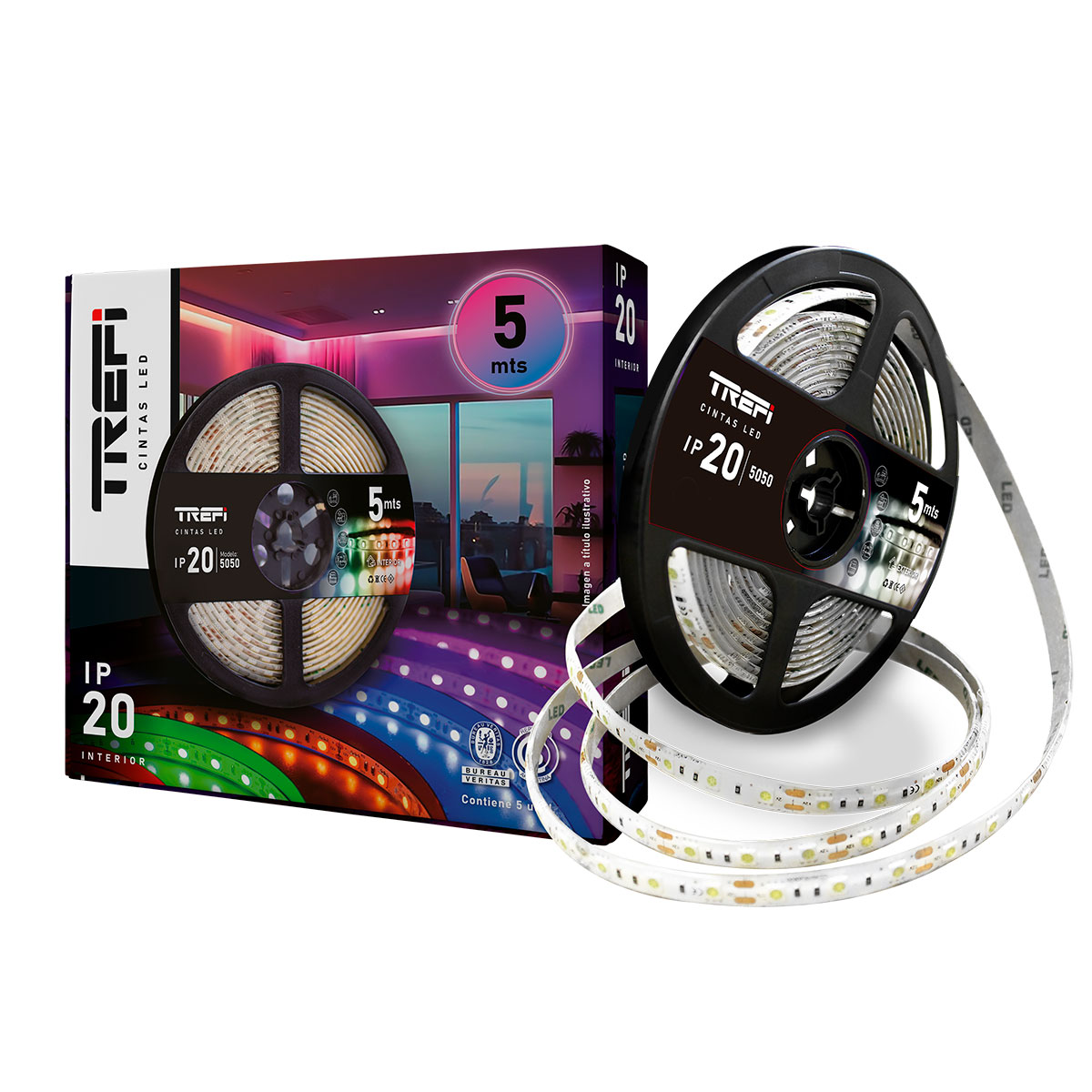 CINTA DE LED INTERIOR IP20 5050 6500K TREFILCON