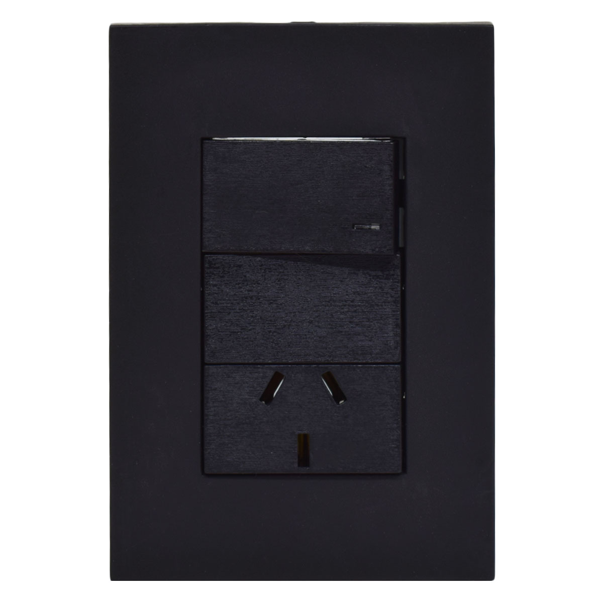 BASTIDOR TAPA PUNTO Y TOMA ARMADA NEGRO JELUZ PLATINUM