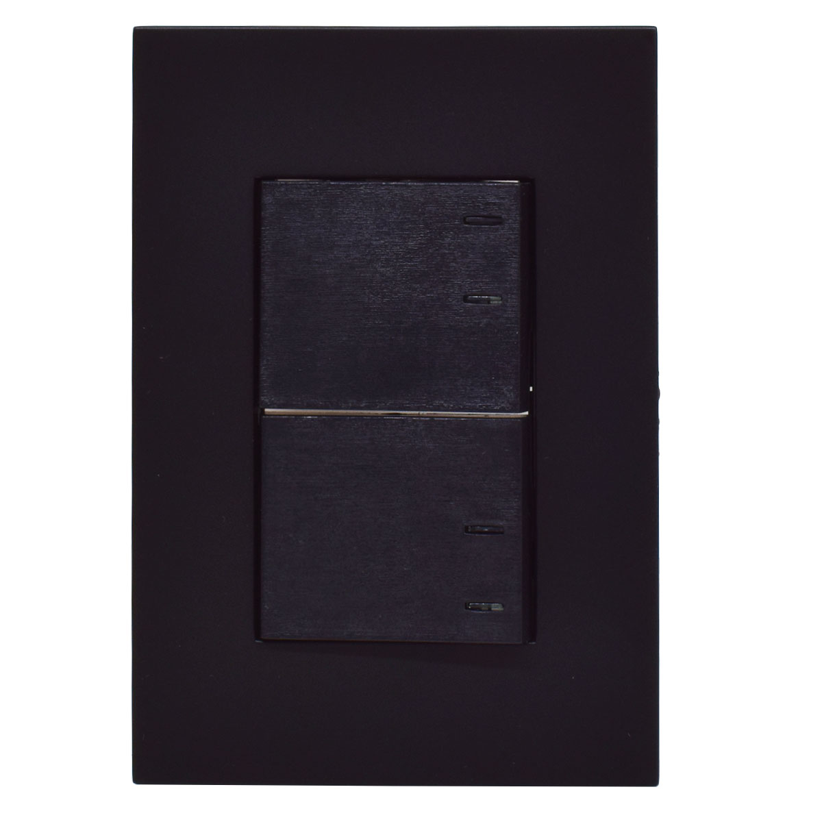 BASTIDOR TAPA DOBLE TECLON SIMPLE ARMADA NEGRO JELUZ PLATINUM