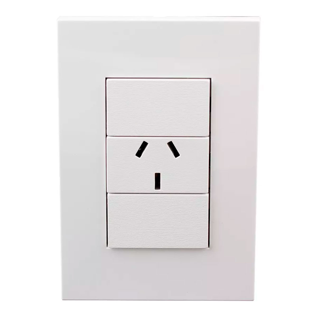 BASTIDOR TAPA TOMA SIMPLE ARMADA BLANCO JELUZ PLATINUM