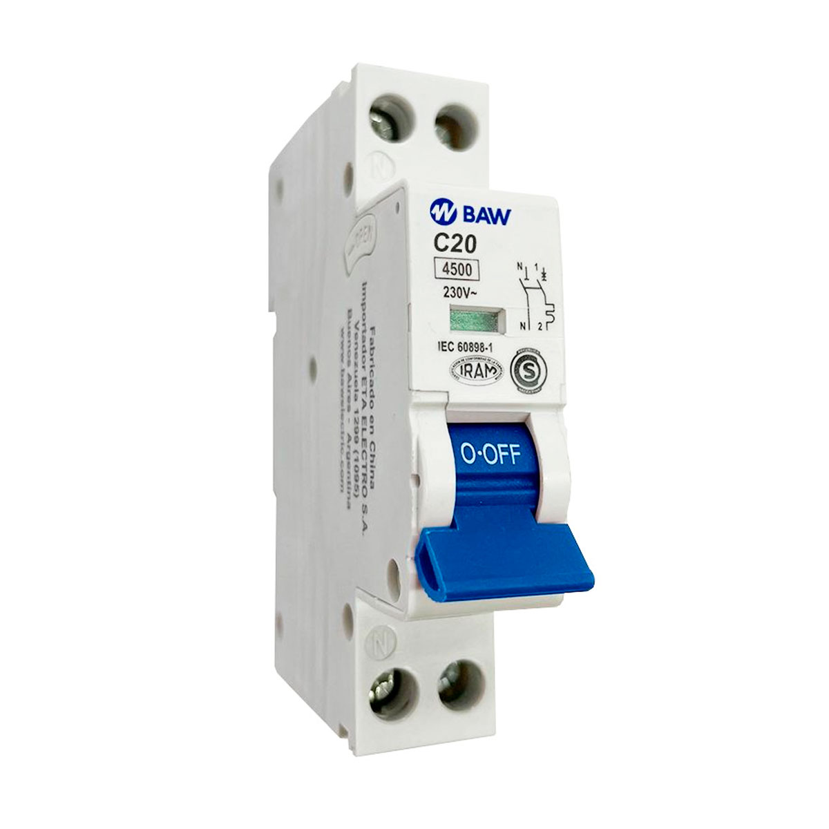 TERMICA20A UN MODULO 1P+N 4,5 KA BAW