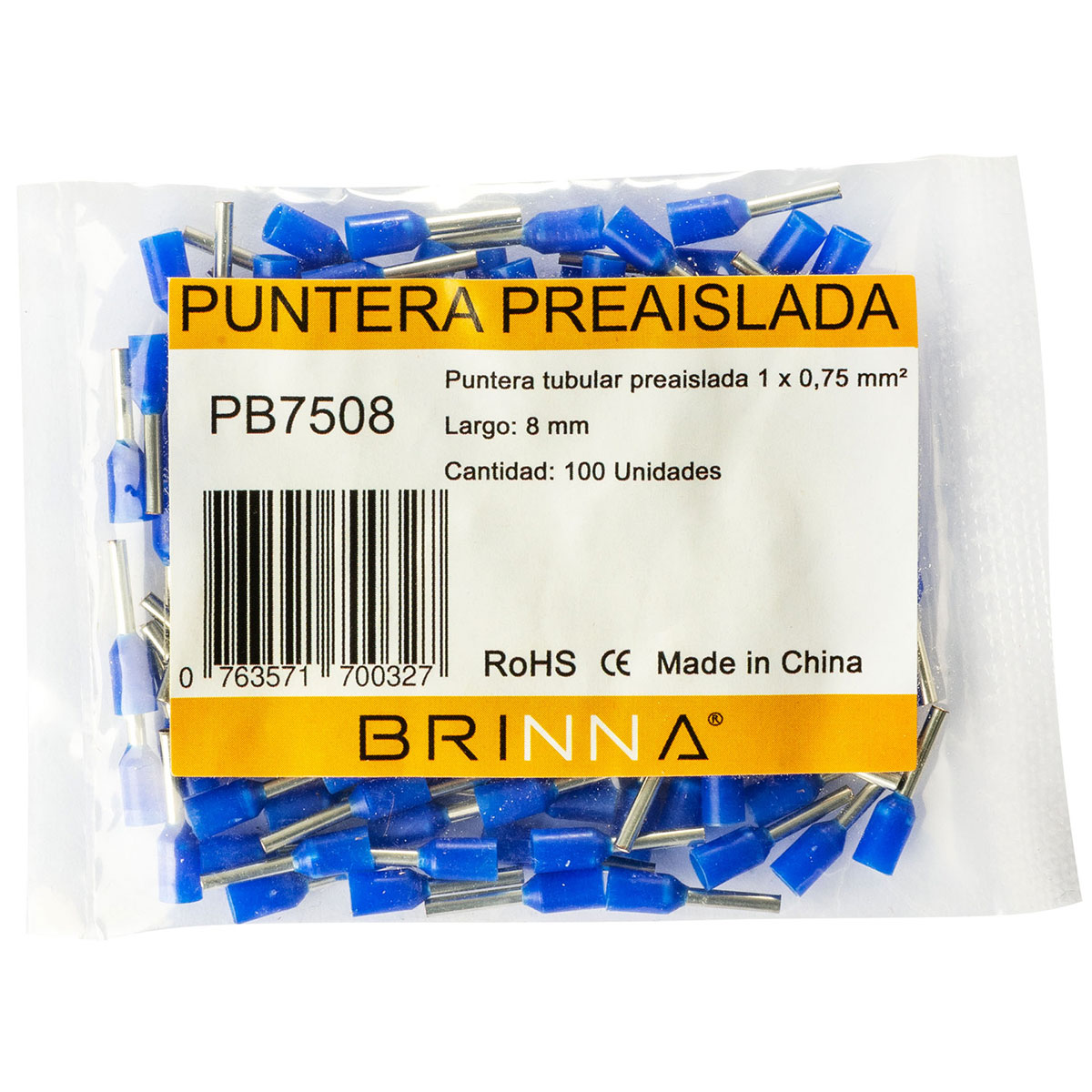 PUNTERA TIFF  0,75MM LARGO 8MM BRINNA X100