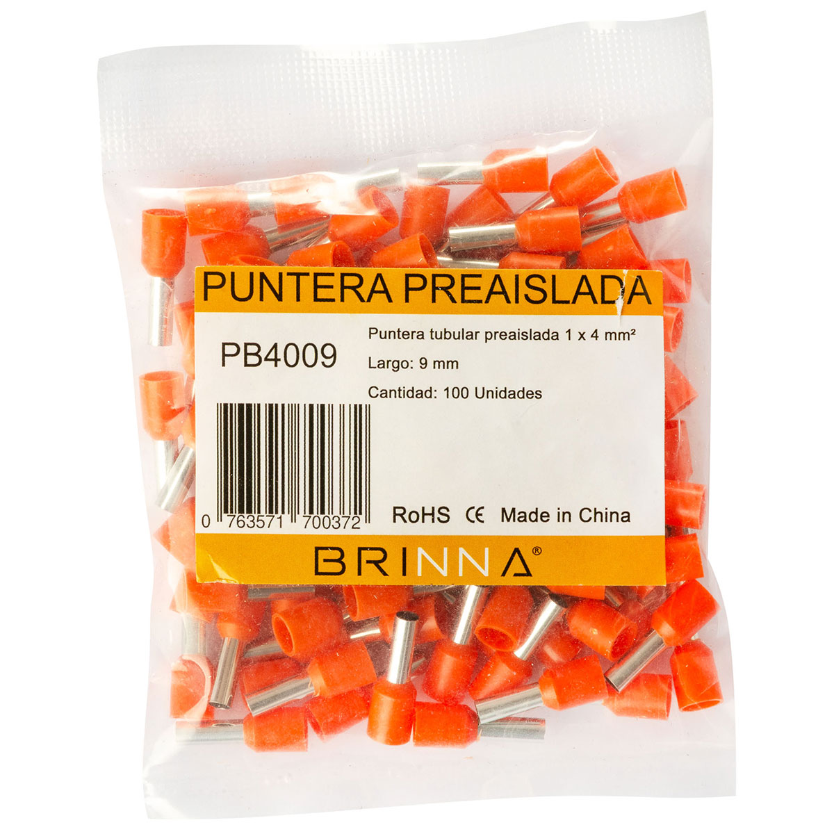 PUNTERA TIFF  4MM LARGO 9MM BRINNA X100