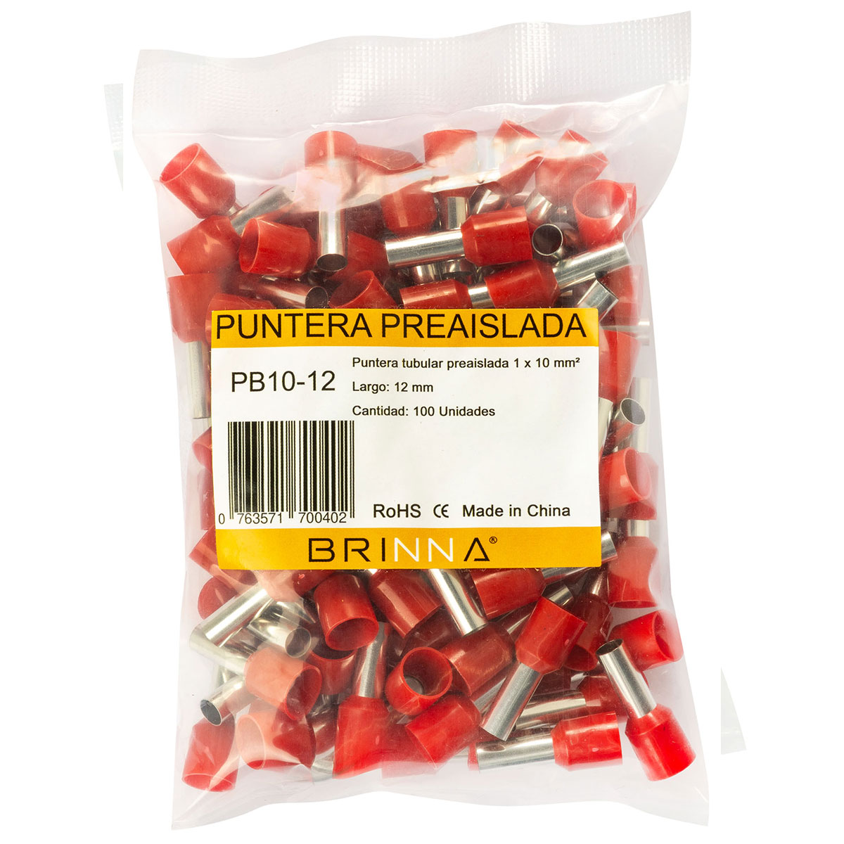 PUNTERA TIFF  10MM LARGO 12MM BRINNA X100