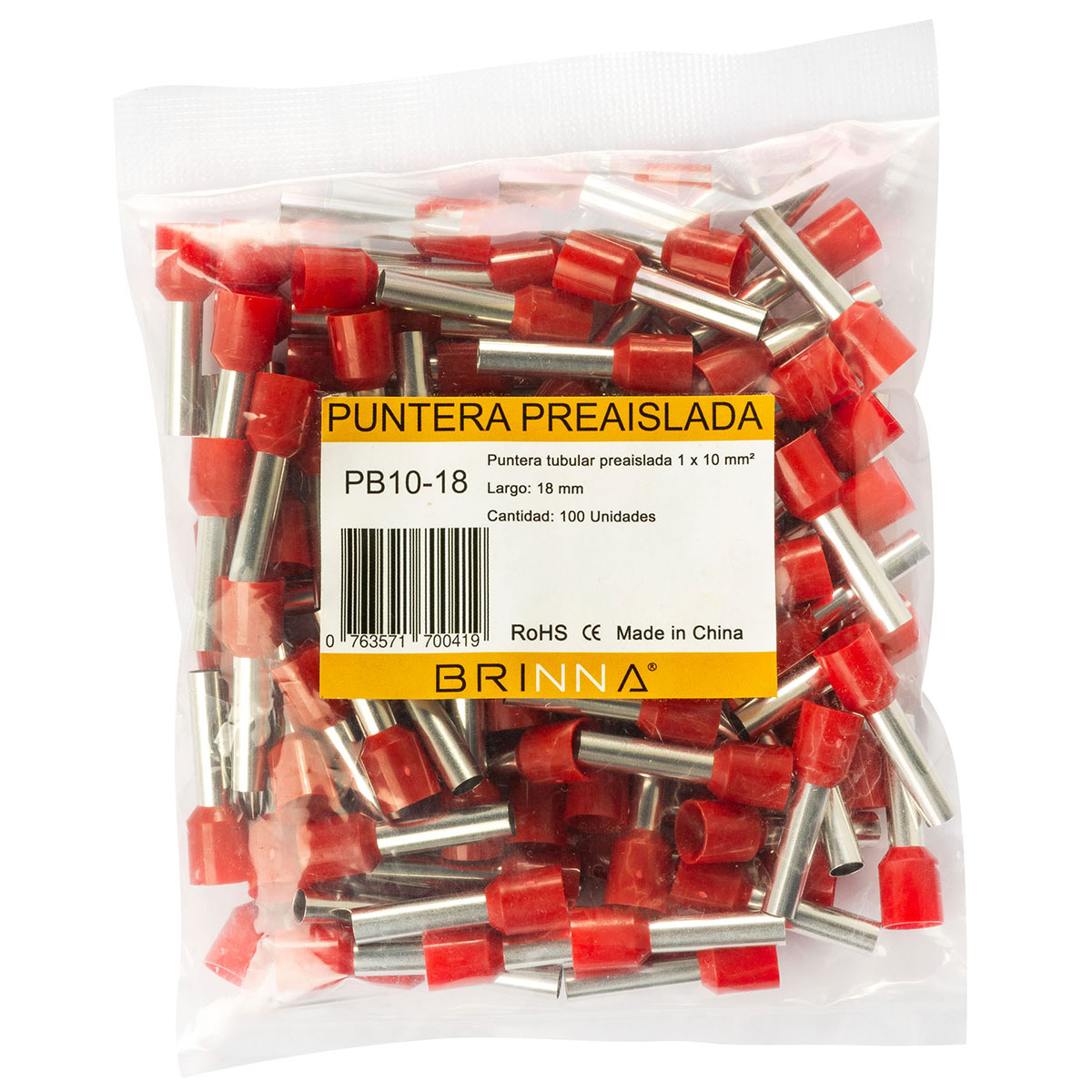 PUNTERA TIFF  10MM LARGO 18MM BRINNA X100