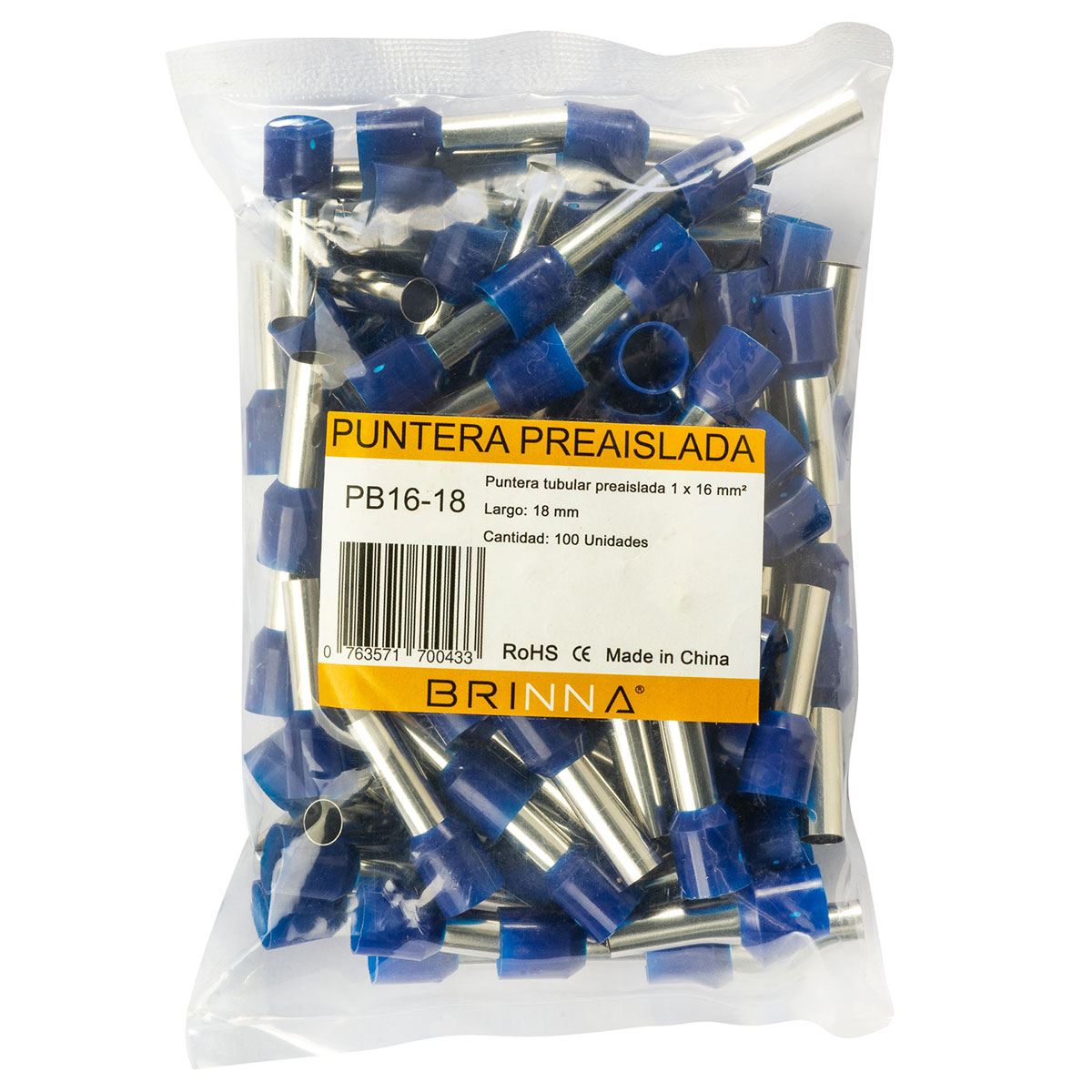 PUNTERA TIFF  16MM LARGO 18MM BRINNA X100