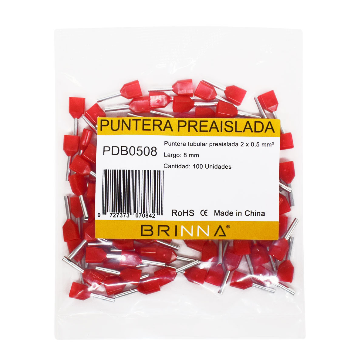 PUNTERA DOBLE TIFF  0,5MM LARGO 8MM BRINNA X100