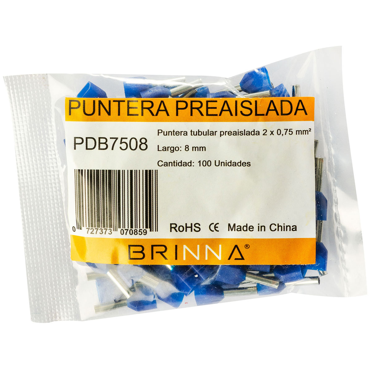 PUNTERA DOBLE TIFF  0,75MM LARGO 8MM BRINNA X100