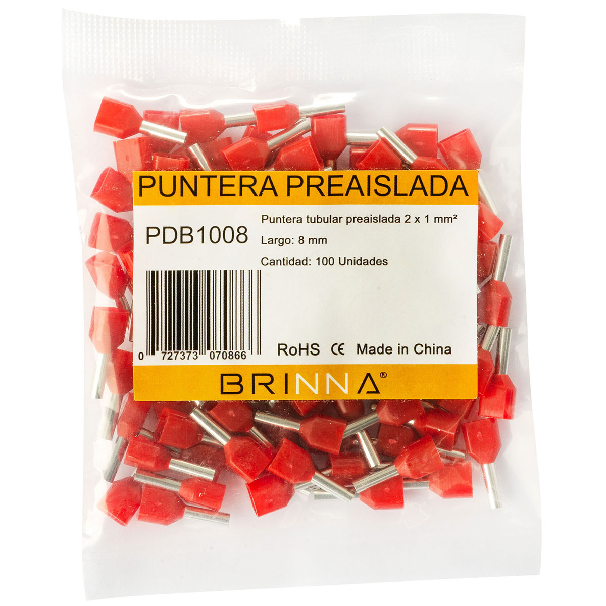 PUNTERA DOBLE TIFF  1MM LARGO 8MM BRINNA X100