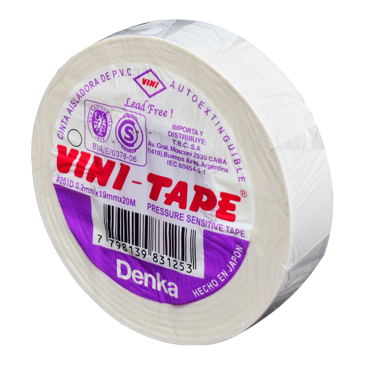 CINTA AISLADORA 20M BLANCO VINITAPE