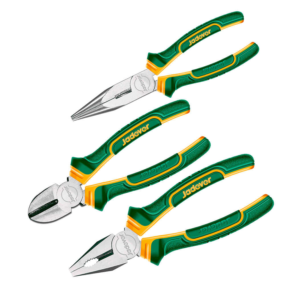 KIT DE PINZAS MANGO ERGONÓMICO 3 PIEZAS JADEVER