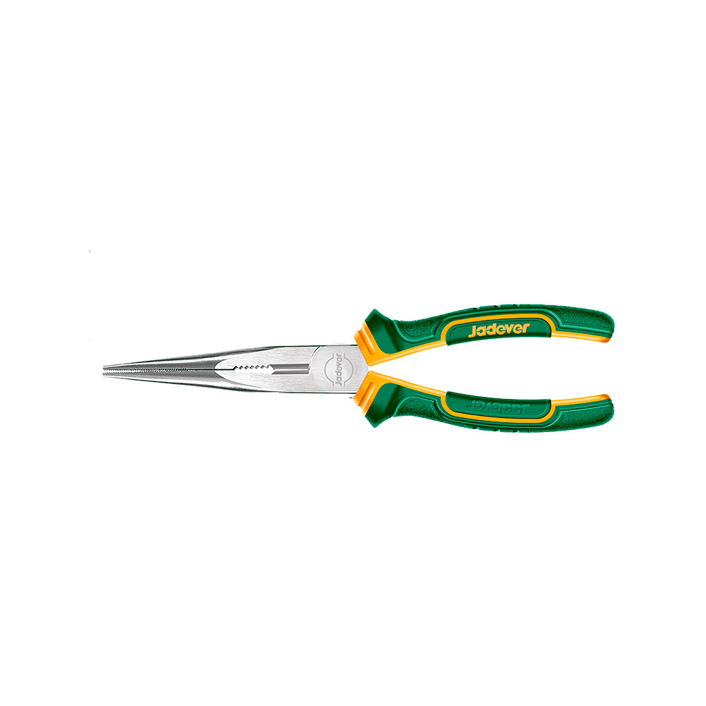 PINZA DE PUNTA LARGA 200MM(8") MANGO BICOLOR ERGONÓMICO JADEVER