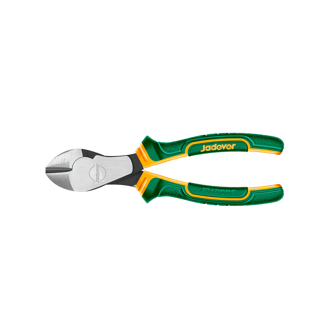 ALICATES DE CORTE DIAGONAL DE ALTA RESISTENCIA  7"/180MM MANGO BICOLOR ERGONÓMICO JADEVER